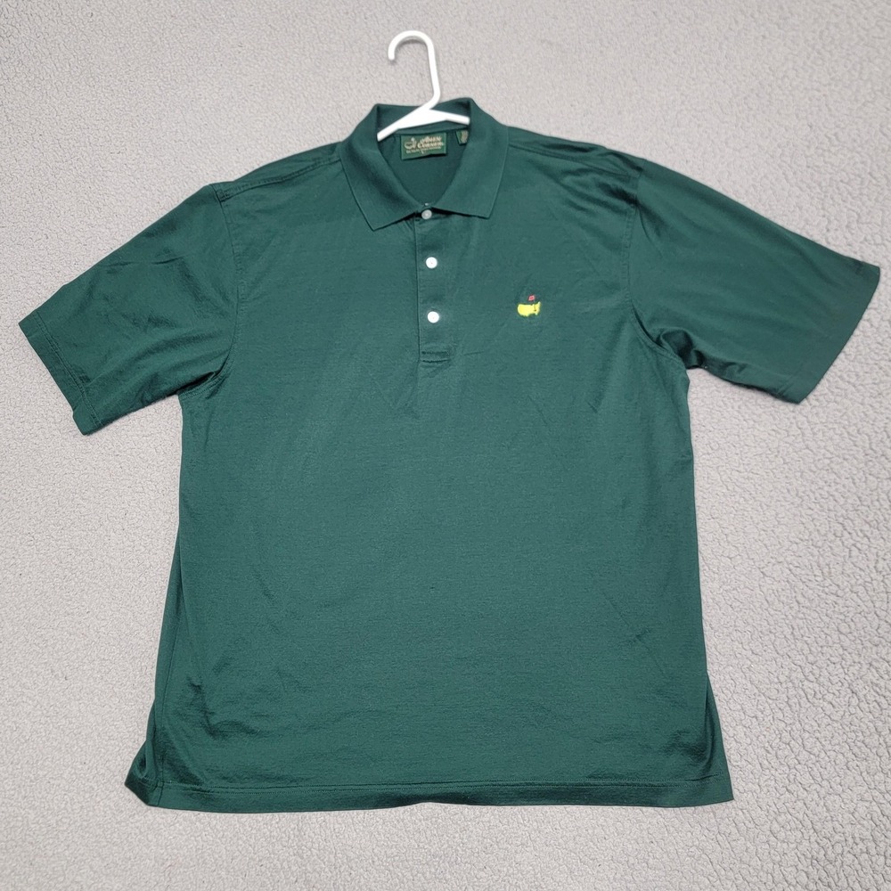Masters Golf Polo Shirt Mens Large Green‎ Classic Fit Amen Corner Club